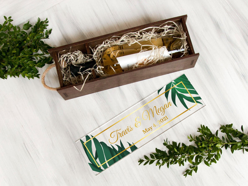 Tropical Wedding Wine Box - Wedding Wine Ceremony Box
