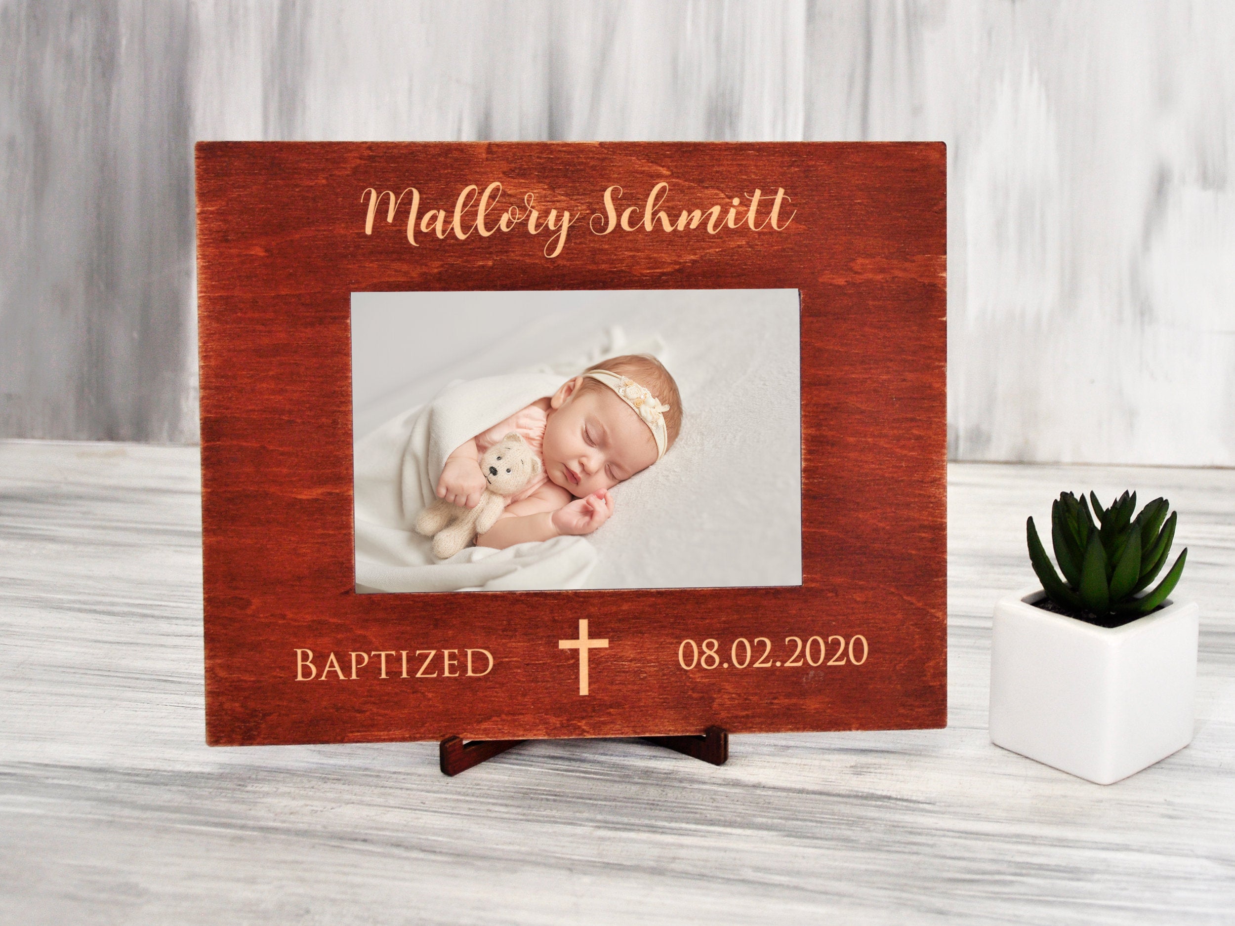 Baptism Gift for Girl - Personalized Picture Frame