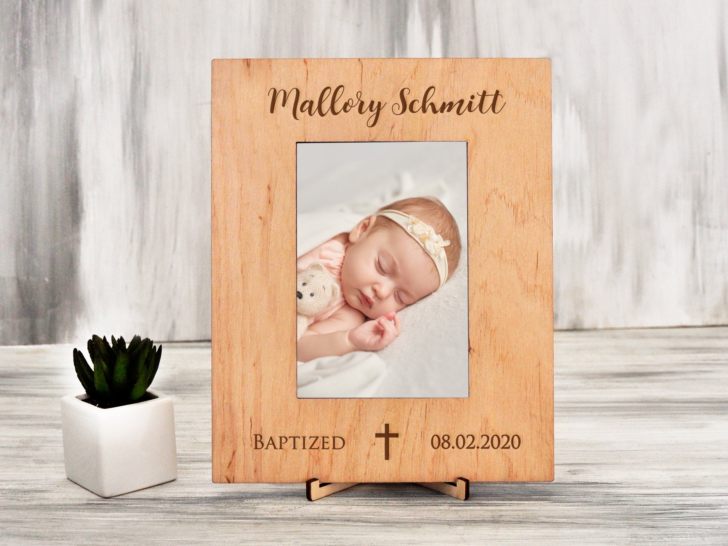 Baptism Gift for Girl - Personalized Picture Frame