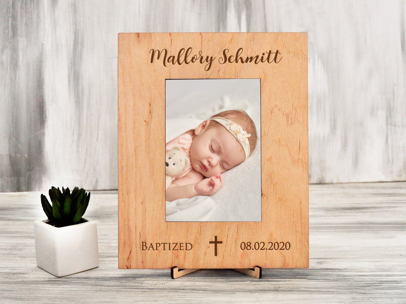 Baptism Gift for Girl - Personalized Picture Frame