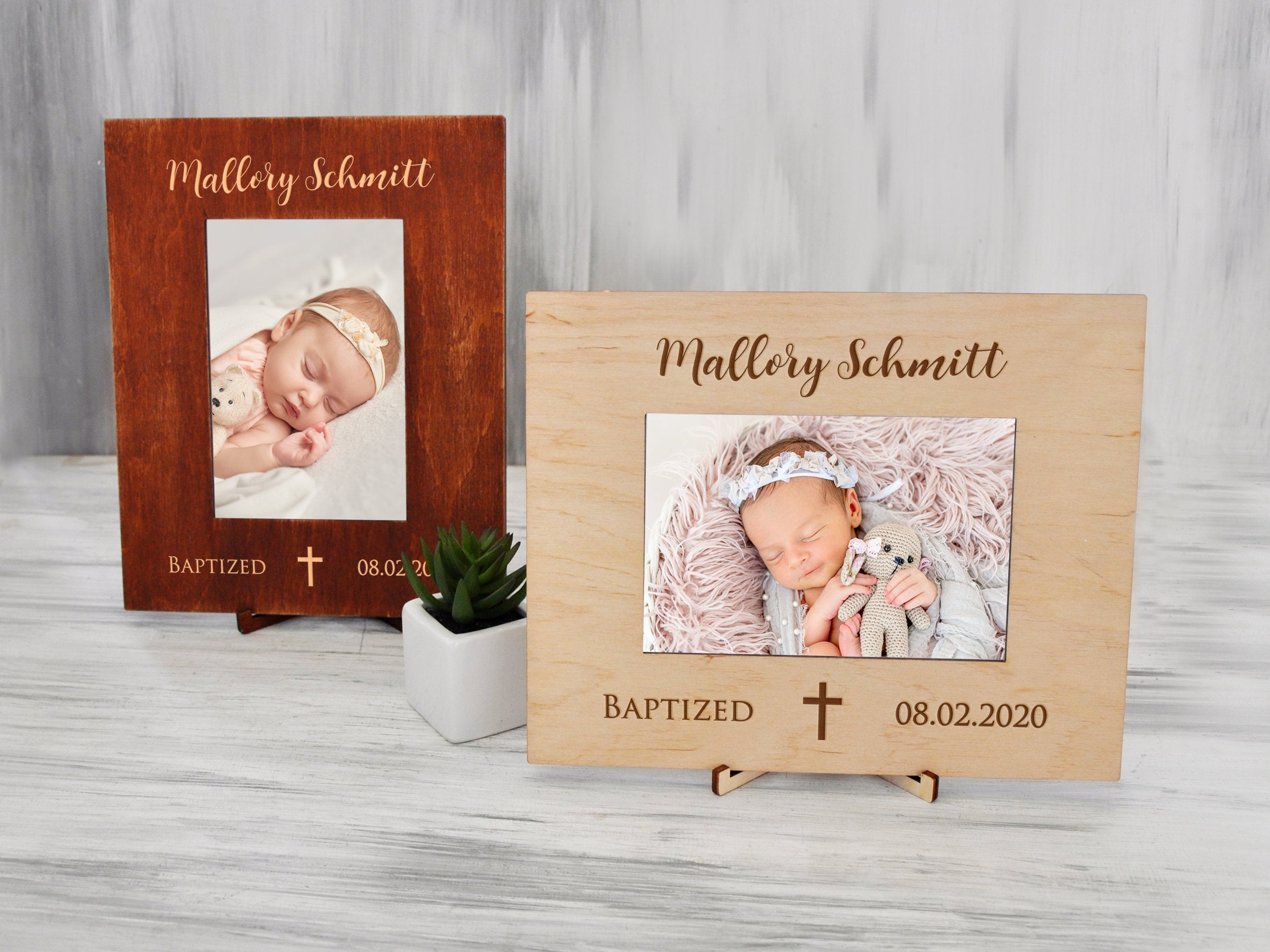 Baptism Gift for Girl - Personalized Picture Frame