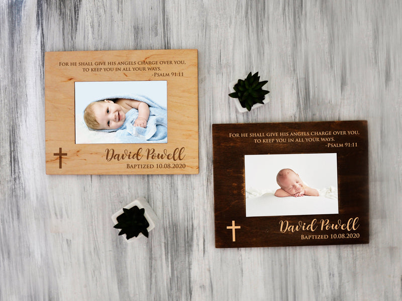 Personalized Baptism Picture Frame - Christening Gift for Baby