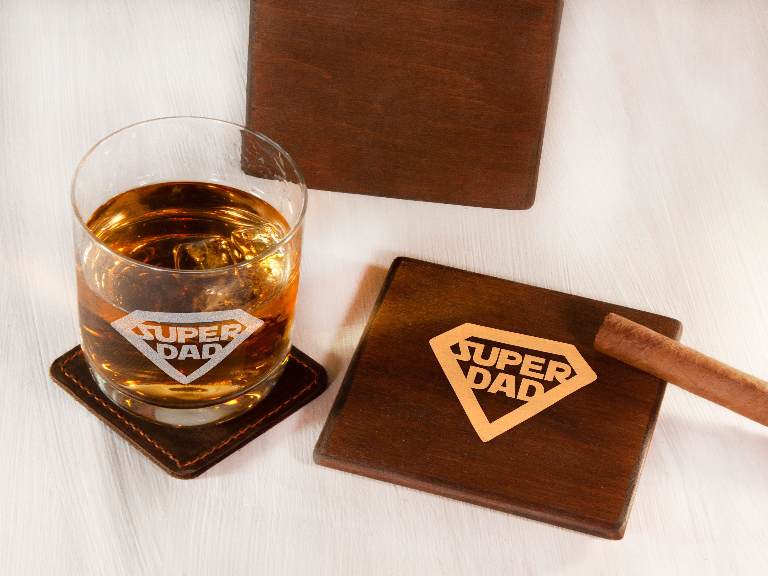 Fathers Day Gift - Whiskey Glass for Dad Birthday