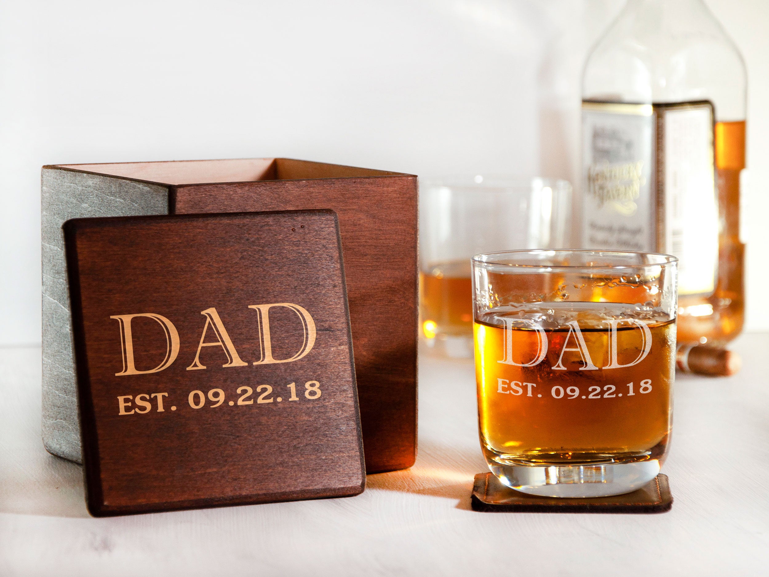 Personalized Dad Glass - Christmas Gift for Father