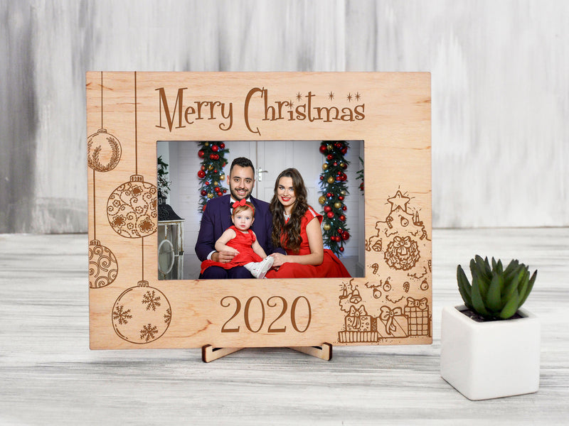Christmas Frame Holiday Decor Engraved Picture Frame