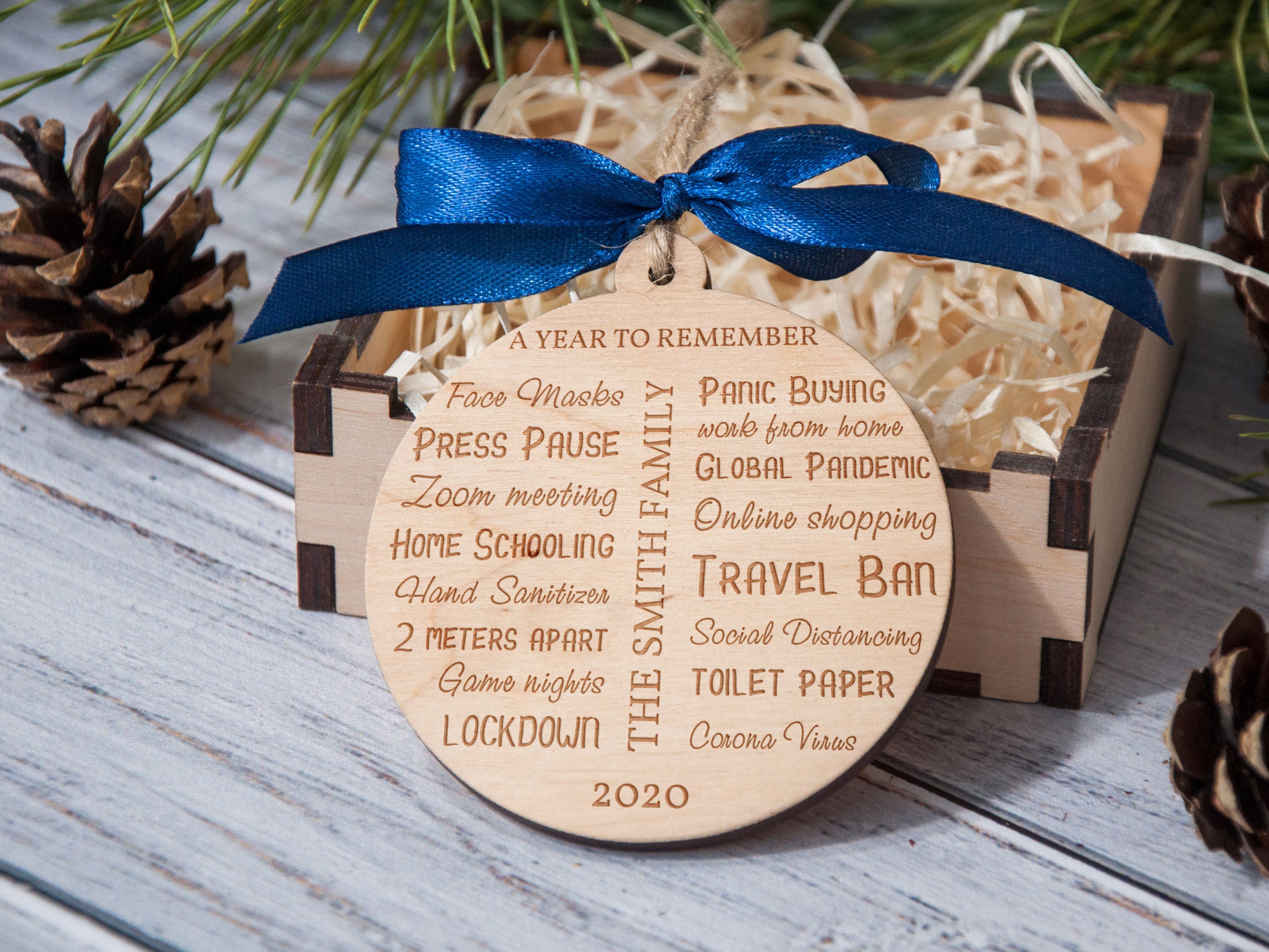 Pandemic Ornament - Personalized Family Christmas Ornament