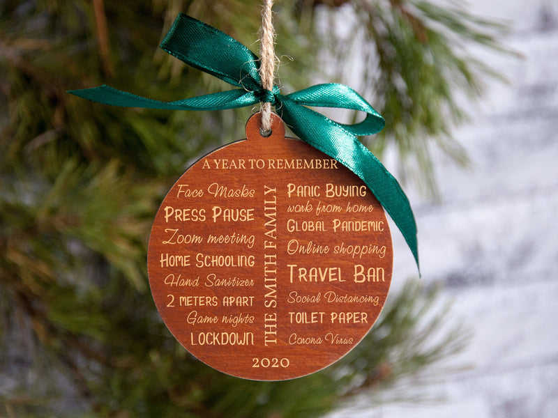 Pandemic Ornament - Personalized Family Christmas Ornament