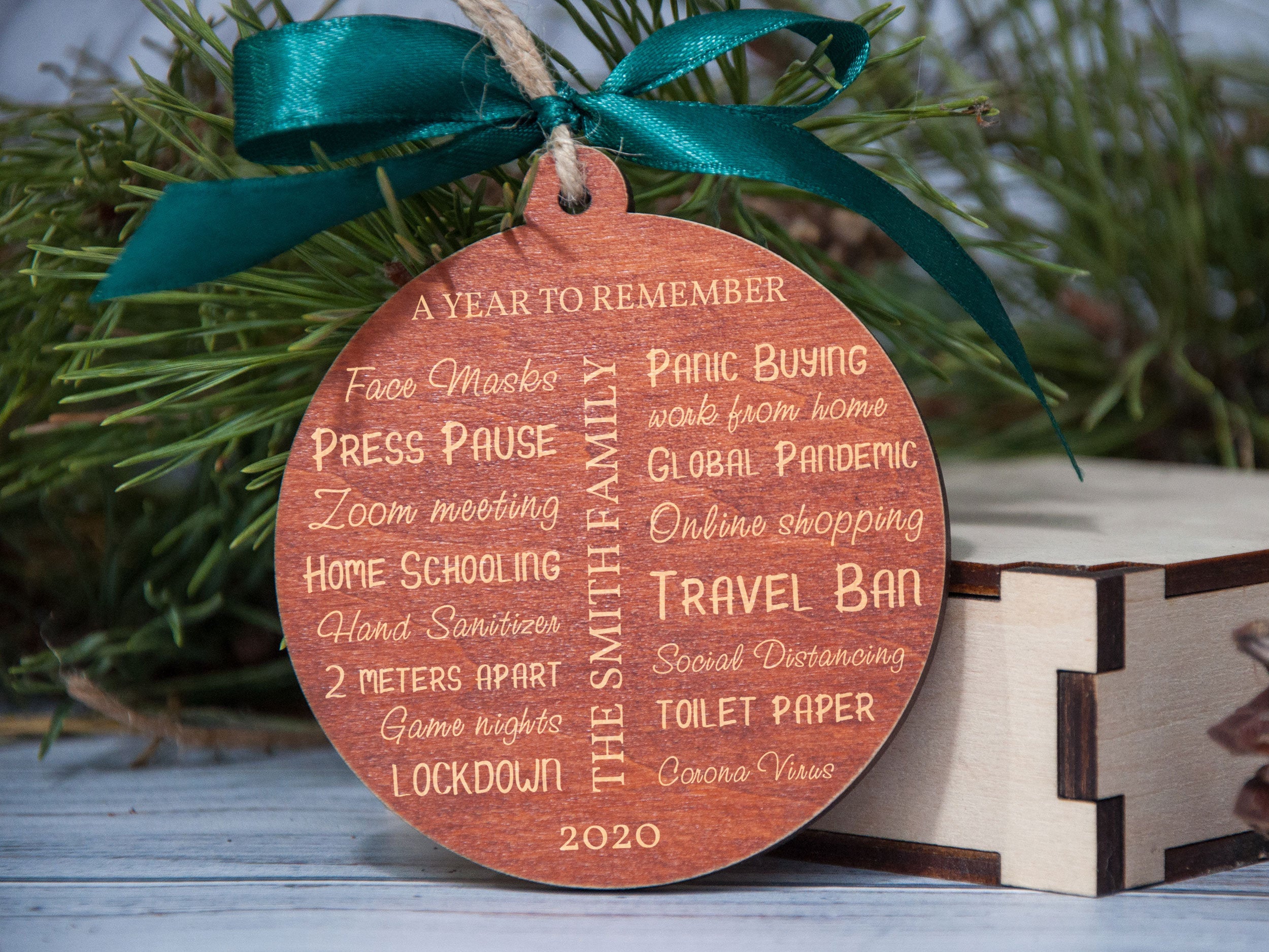 Pandemic Ornament - Personalized Family Christmas Ornament