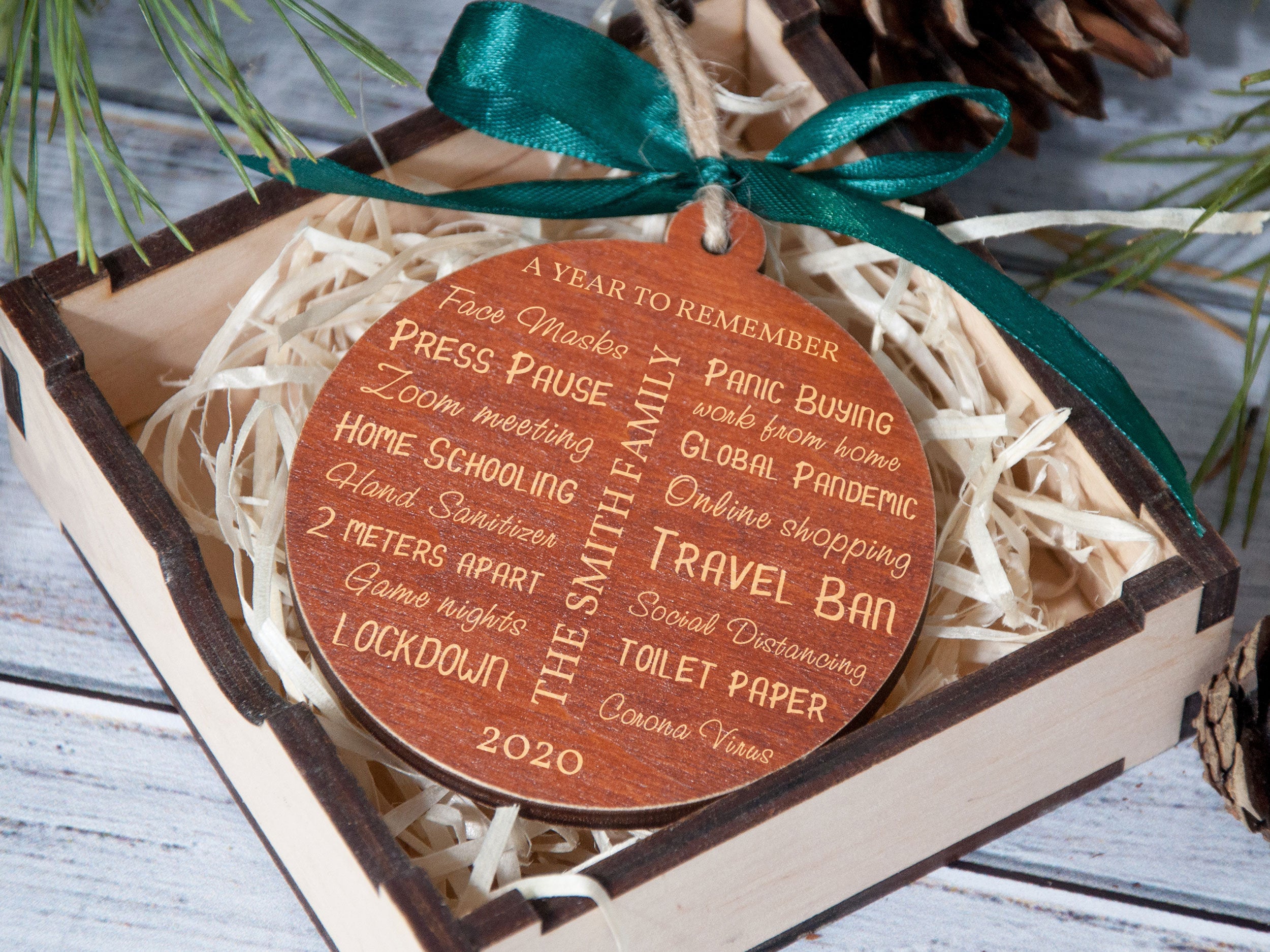 Pandemic Ornament - Personalized Family Christmas Ornament