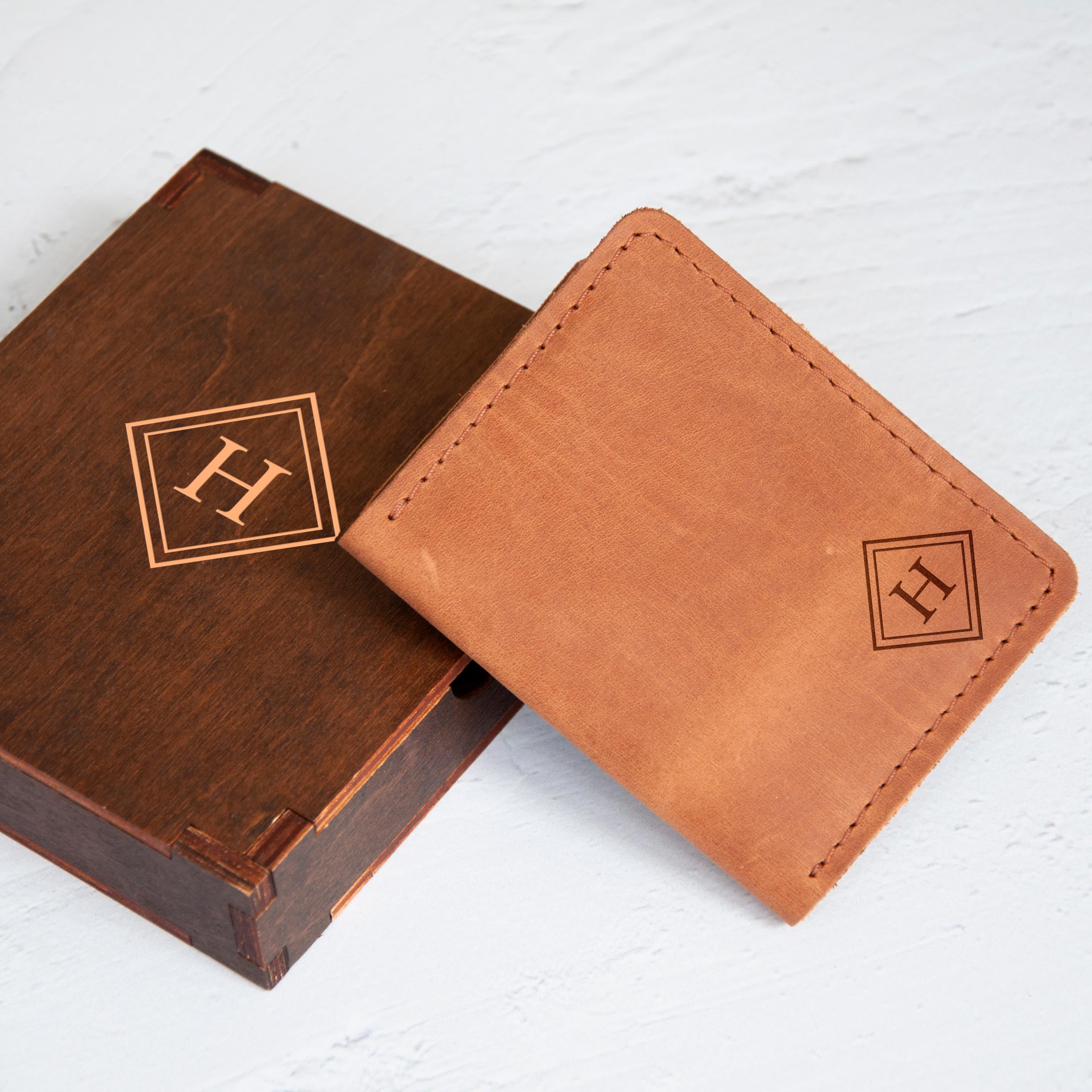 Leather ID wallet - Father's Day Gift for Dad